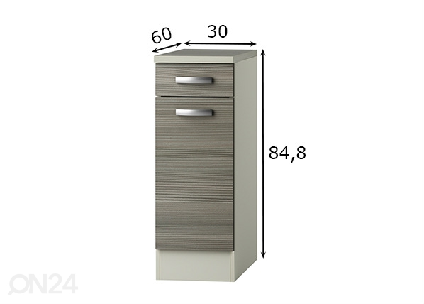 Нижний кухонный шкаф Vigo 30 cm размеры