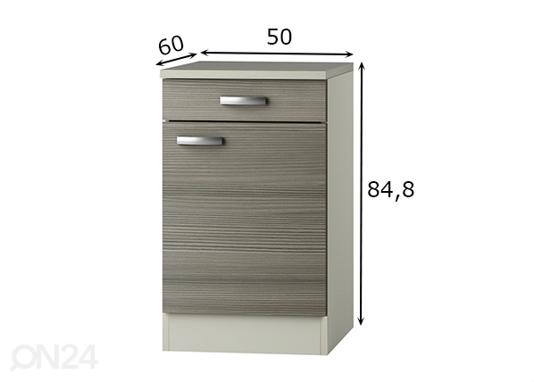 Нижний кухонный шкаф Vigo 50 cm размеры