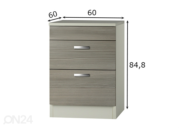 Нижний кухонный шкаф Vigo 60 cm размеры