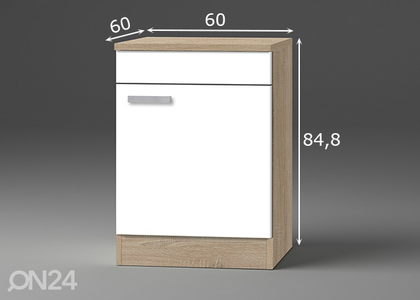 Нижний кухонный шкаф Zamora 60 cm размеры