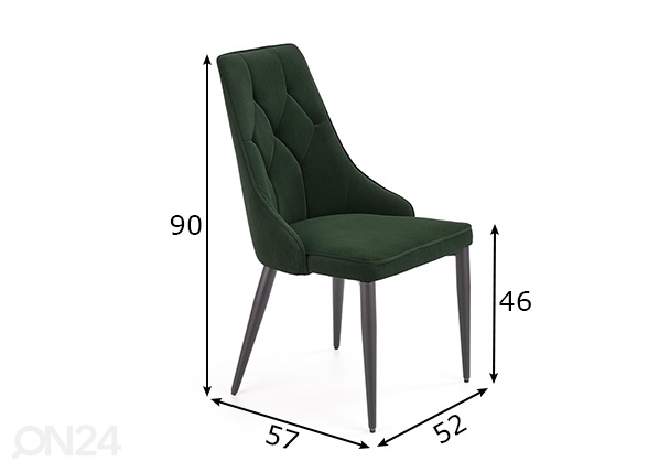 Обеденные стулья, 2 шт размеры