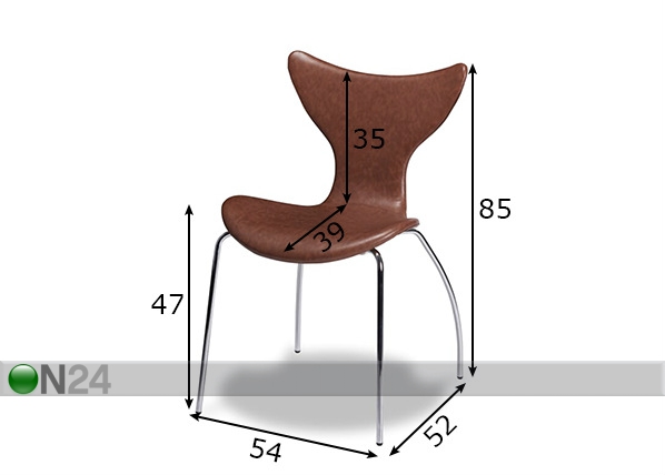 Обеденные стулья Amy, 4 шт размеры