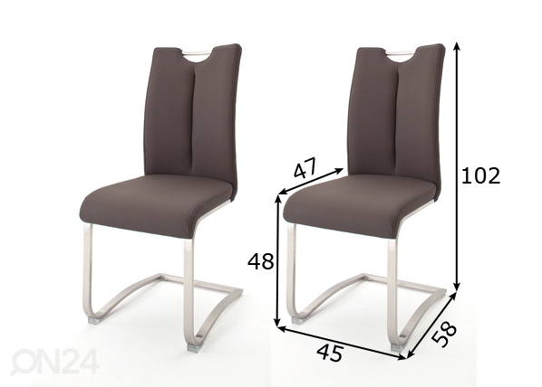 Обеденные стулья Artos, 2 шт размеры