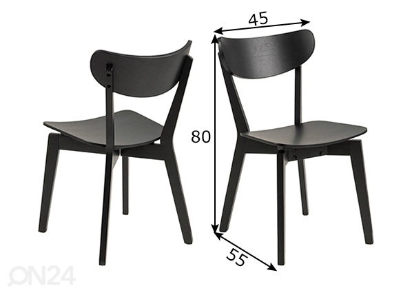 Обеденные стулья Concord, 2 шт размеры