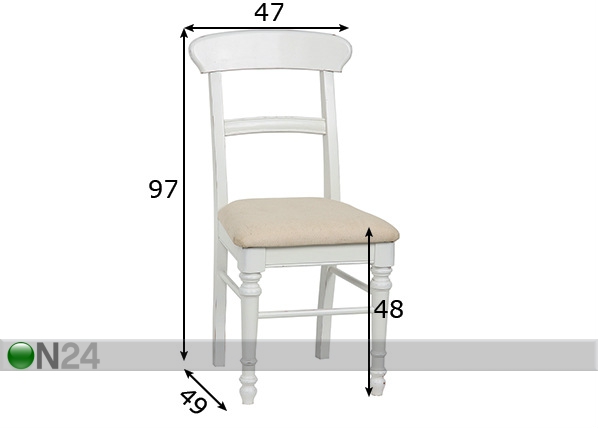 Обеденные стулья Country Corner, 2 шт размеры