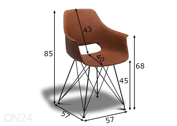 Обеденные стулья Elvis, 2 шт размеры