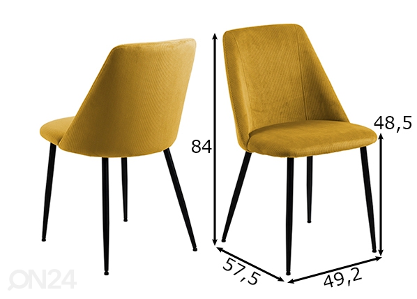 Обеденные стулья Ilse, 4 шт размеры