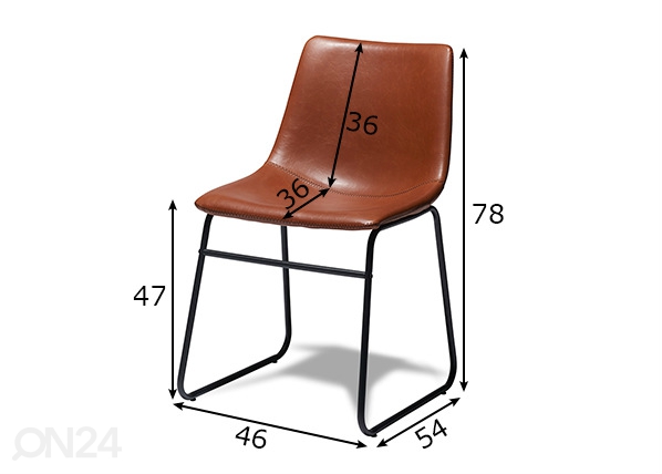 Обеденные стулья Indiana, 2 шт размеры
