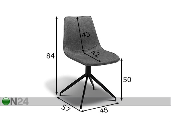 Обеденные стулья Isabel, 2 шт размеры