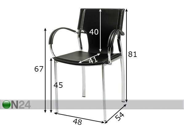 Обеденные стулья Jacob, 4 шт размеры