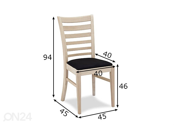 Обеденные стулья Jannie 2 шт размеры