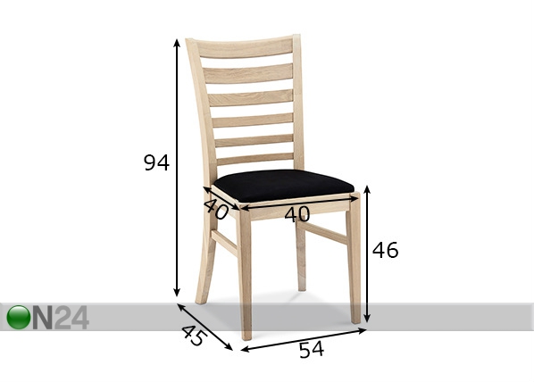 Обеденные стулья Jannie 2 шт размеры
