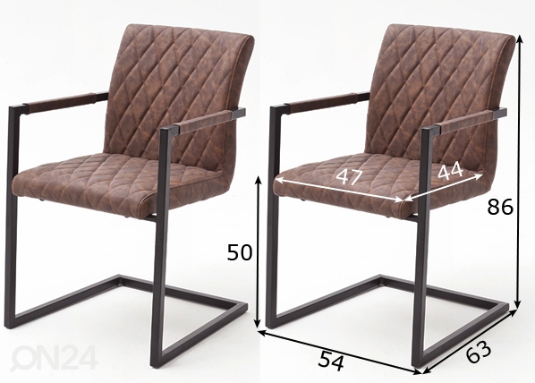 Обеденные стулья Kian B, 4 шт размеры