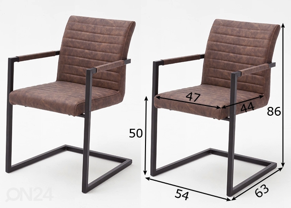 Обеденные стулья Kian А, 4 шт размеры