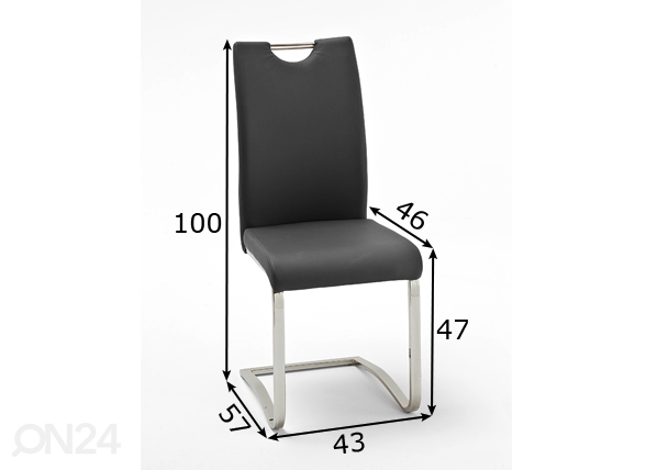Обеденные стулья Koeln, 4 шт размеры