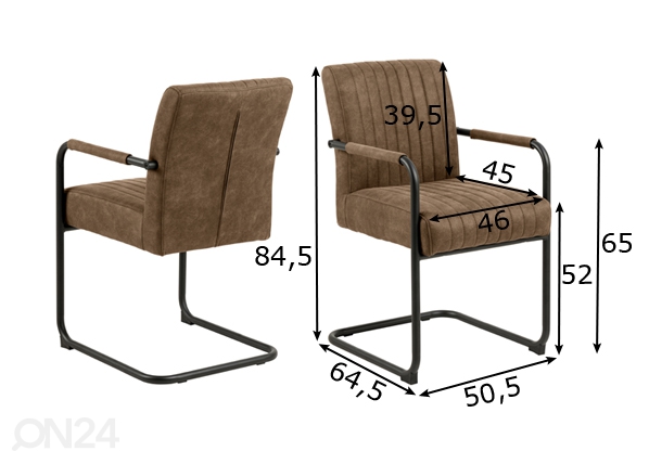 Обеденные стулья Lele, 2 шт размеры