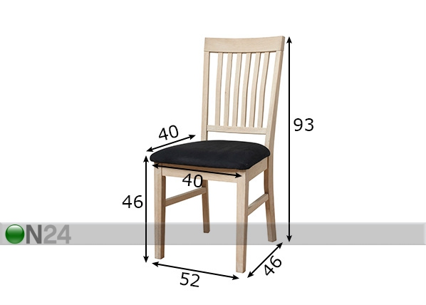 Обеденные стулья Mette 2 шт размеры