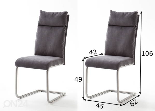Обеденные стулья Pia, 2 шт размеры
