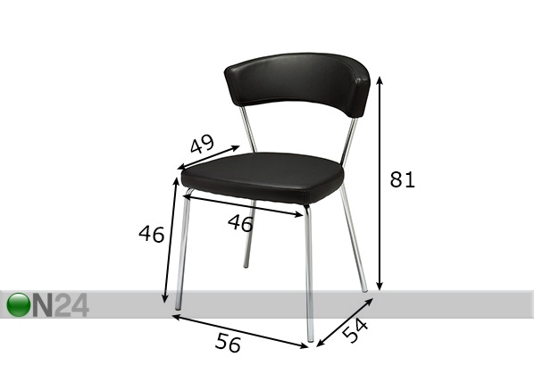 Обеденные стулья Preben 4 шт размеры