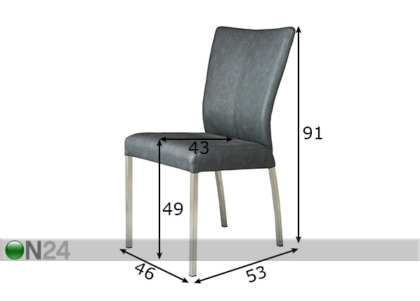 Обеденные стулья Roma, 2 шт размеры