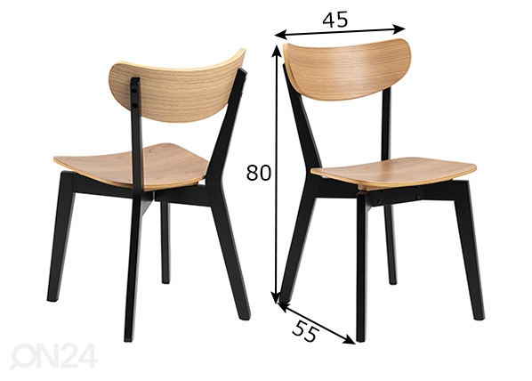 Обеденные стулья Roxby, 2 шт размеры