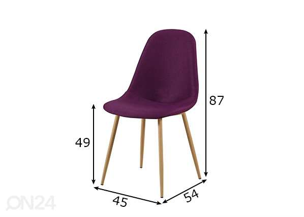 Обеденные стулья Sit, 2 шт размеры