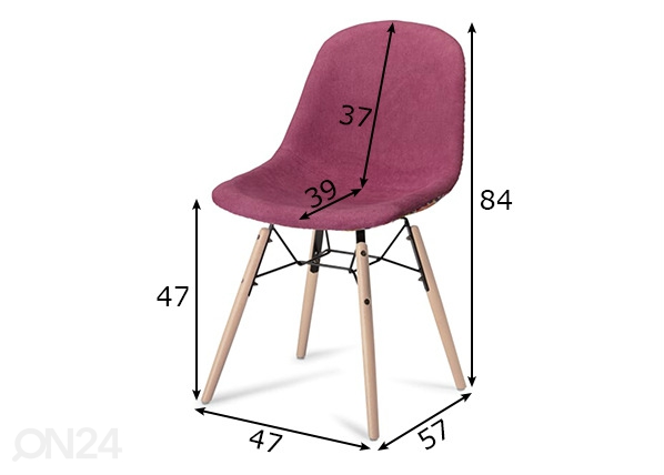 Обеденные стулья Sun, 2 шт размеры
