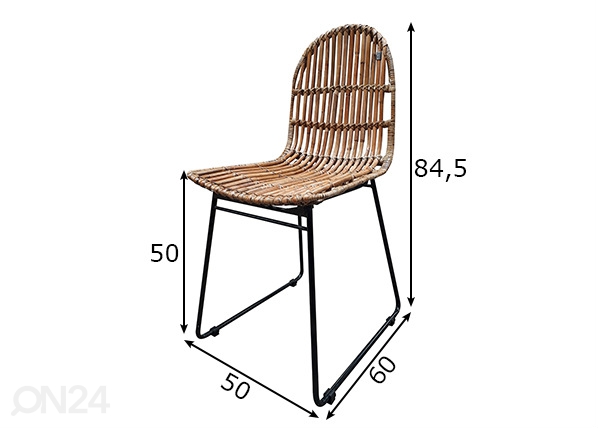 Обеденные стулья Tom Tailor, 2 шт размеры