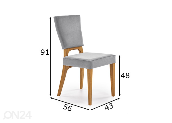 Обеденные стулья Wenanty, 2 шт размеры