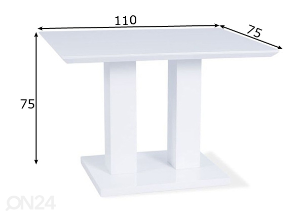 Обеденный стол 110x75 cm размеры