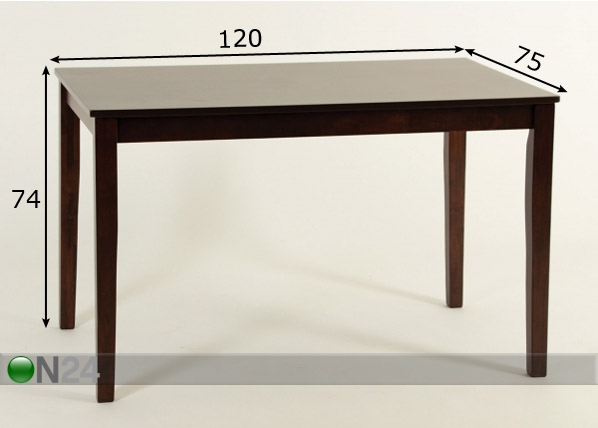 Обеденный стол 120x75 cm размеры