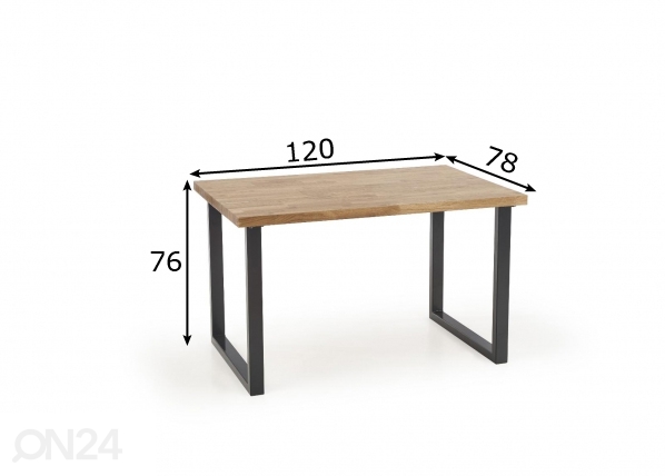 Обеденный стол 120x78 cm размеры