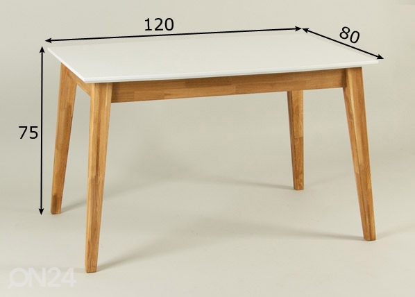 Обеденный стол 120x80 cm размеры