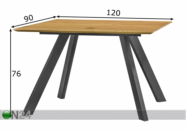 Обеденный стол 120x90 cm размеры