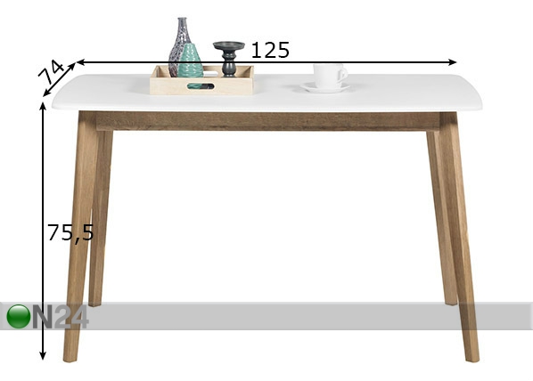 Обеденный стол 125x74 cm размеры