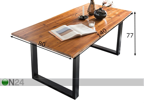 Обеденный стол 140x80 cm размеры