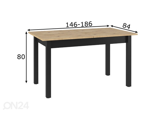 Обеденный стол 146x84 cm размеры