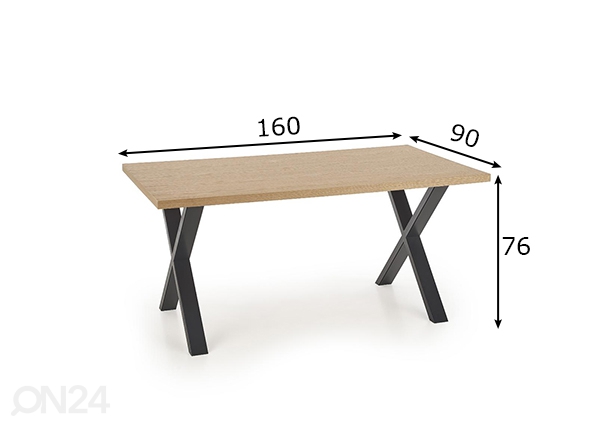 Обеденный стол 160x90 cm размеры