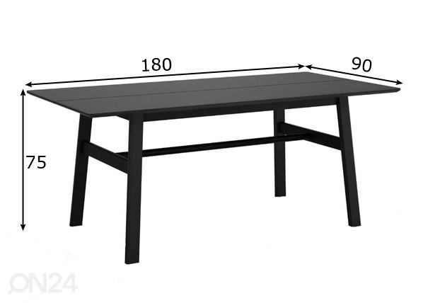 Обеденный стол 180x90 cm размеры