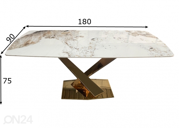 Обеденный стол 180x90 cm размеры