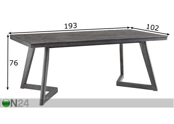 Обеденный стол 193x102 cm размеры