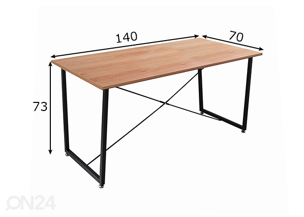 Обеденный стол 70x140 cm размеры