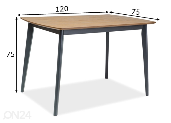 Обеденный стол 75x120 cm размеры