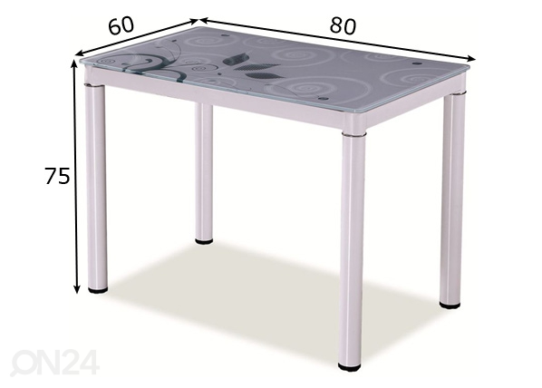 Обеденный стол 80x60 cm размеры