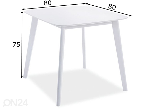 Обеденный стол 80x80 cm размеры