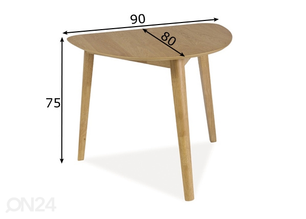 Обеденный стол 80x90 cm размеры