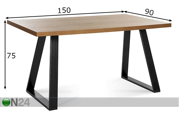 Обеденный стол 90x150 cm размеры