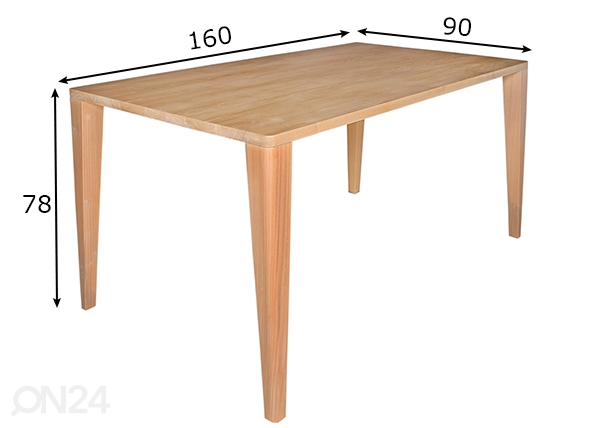Обеденный стол 90x160 cm размеры