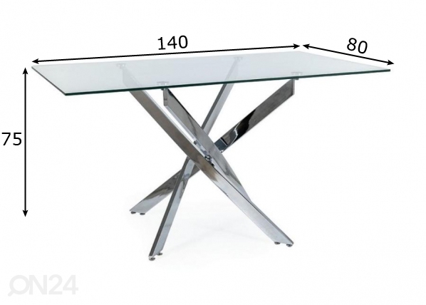 Обеденный стол Aegis 80x140 cm размеры
