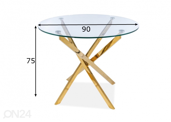 Обеденный стол Aegis Ø 90 cm размеры